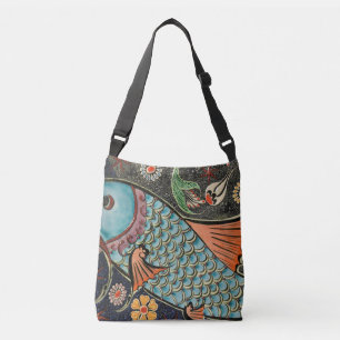 Bolsa Ajustável Peixes litorais de Koi do mosaico delicado do