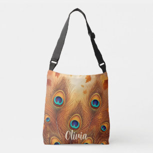 Bolsa Ajustável Pena de Pavão de Outono
