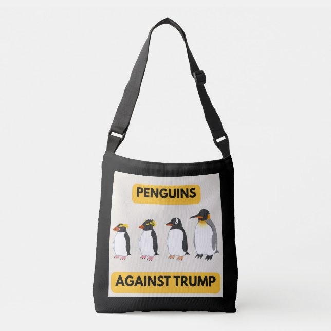 Bolsa Ajustável Penguins Against Trump (Frente)