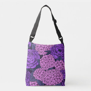 Bolsa Ajustável Penia e hidrangea em rosa e violeta