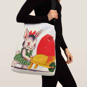 Bolsa Ajustável pequeno coelho empurrando carrinho com excelente g