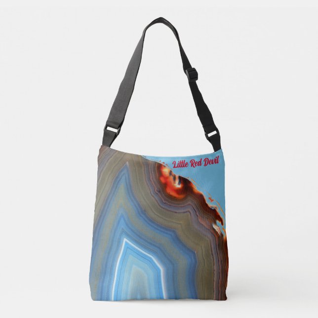 Bolsa Ajustável Pequeno Diabo Vermelho Bonito Escondendo-se na Aga (Frente)