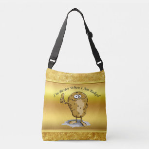 Bolsa Ajustável personagem de desenho animado de batata com olhos