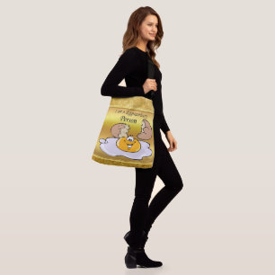 Bolsa Ajustável personagem de desenho animado de ovo frito com gra