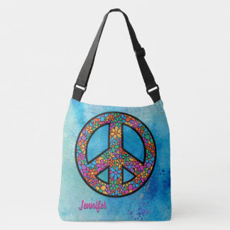 Bolsa Ajustável Personalização do Símbolo de Paz Boêmian Adorables
