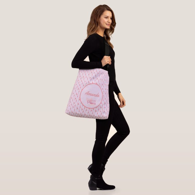 Bolsa Ajustável Personalizar Pink Flamingo Pattern Little Princess (No(a) Modelo)
