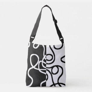 Bolsa Ajustável Persuasão linear I: Abstrato preto e branco
