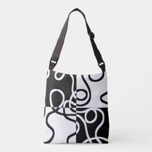 Bolsa Ajustável Persuasão linear II: Abstrato preto e branco