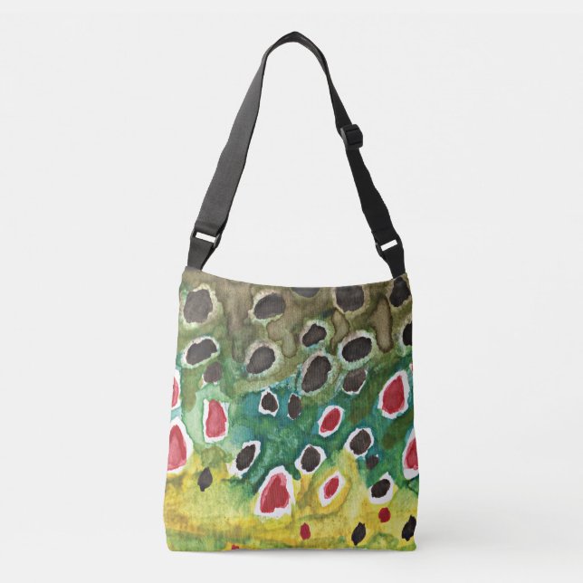 Bolsa Ajustável Pesca de truta marrom (Frente)