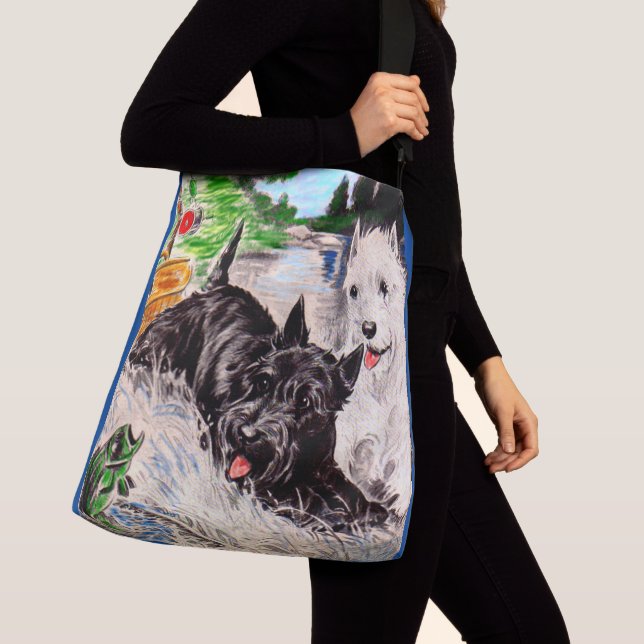 Bolsa Ajustável Pesca escocesa Blackie e Whitie (Close Up)