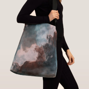 Bolsa Ajustável Pêssego e Abstrato de mármore azul