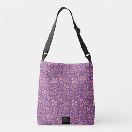 Bolsa Ajustável Pêssego Violeta Lírios Vibrantes Flores de Verão