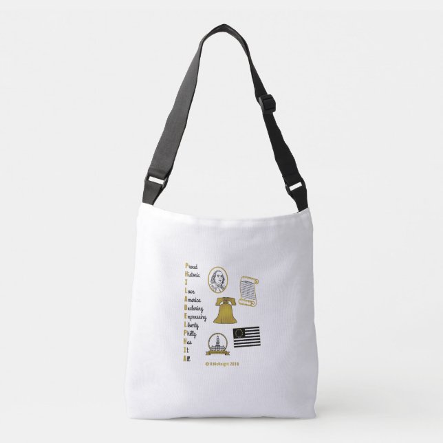 Bolsa Ajustável Philly Acronym Cross Body Bag (Frente)