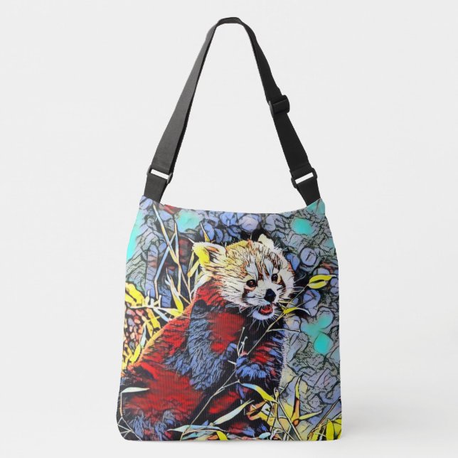 Bolsa Ajustável Picada de Cor - Panda Vermelha (Frente)