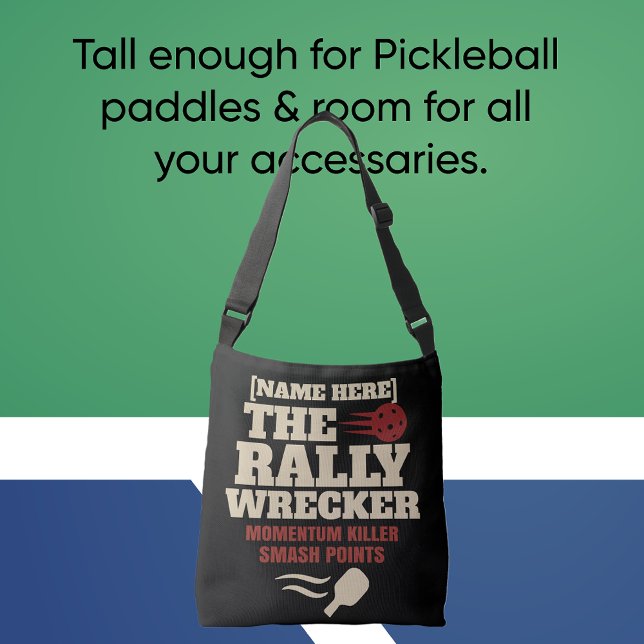 Bolsa Ajustável Pickleball Custom Name The Rally Wrecker (PICKLEBALL PERSONALIZED NAME SHOULDER BAG)
