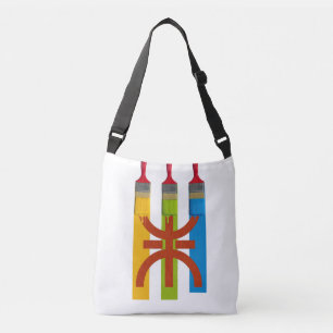 Bolsa Ajustável Pincel tingido pinta a bandeira Amazigh