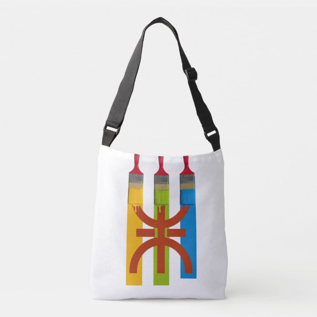 Bolsa Ajustável Pincel tingido pinta a bandeira Amazigh (Frente)