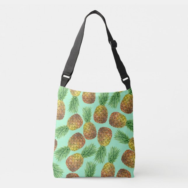Bolsa Ajustável Pineanases aquarela 2 (Frente)