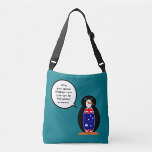 Bolsa Ajustável Pinguim Ms Falante Australiana Personalizada