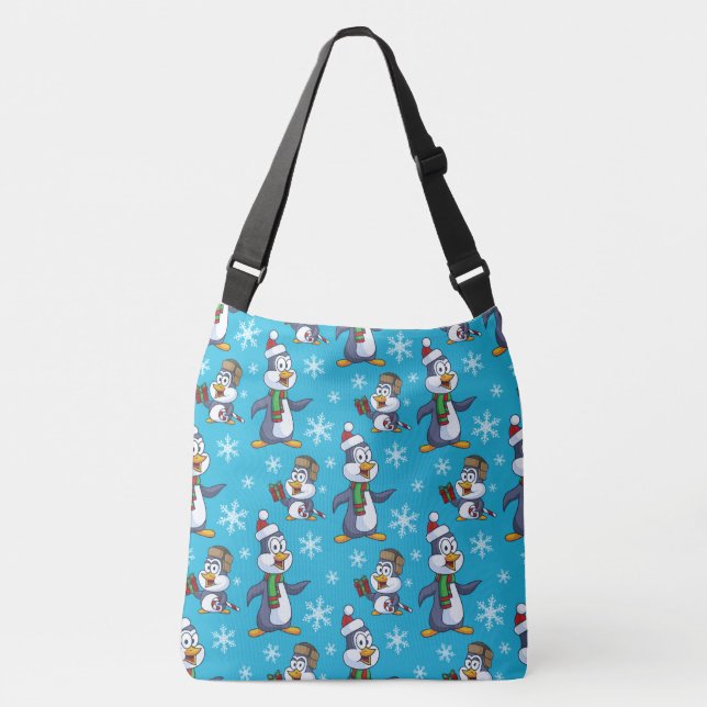 Bolsa Ajustável Pinguim Natal (Frente)