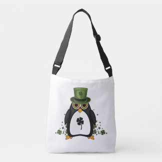 Bolsa Ajustável Pinguim Sortudo Trevo de Quatro Folhas Dia de São 