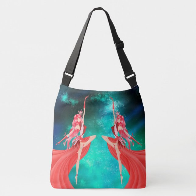 Bolsa Ajustável Pink Ballerina Night Sky  (Frente)