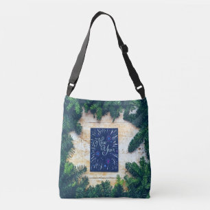 Bolsa Ajustável Pino feliz ano novo Azul e Verde