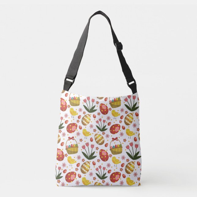 Bolsa Ajustável Pintinhos páscoas Flores Fogões Celebração de Ovos (Frente)