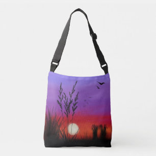 Bolsa Ajustável Pintor do Lago Sunset Crossbody
