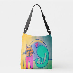 Bolsa Ajustável Pintura de Abstrato de Gato Adorável