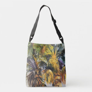 Bolsa Ajustável Pintura de Palmeira Tropical Colorida Original