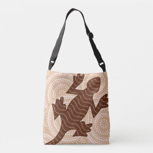 Bolsa Ajustável Pintura de pontos de lagarto aborígene