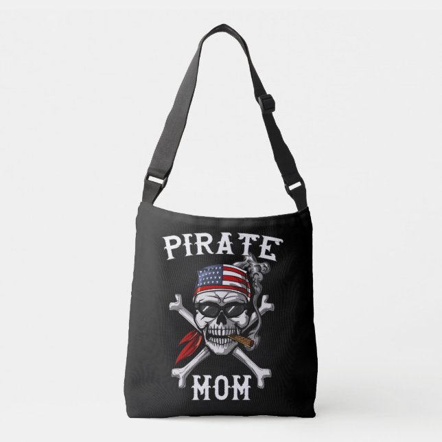 Bolsa Ajustável Pirata Mãe Skull Sailor Capitão Sailor Mãe (Frente)
