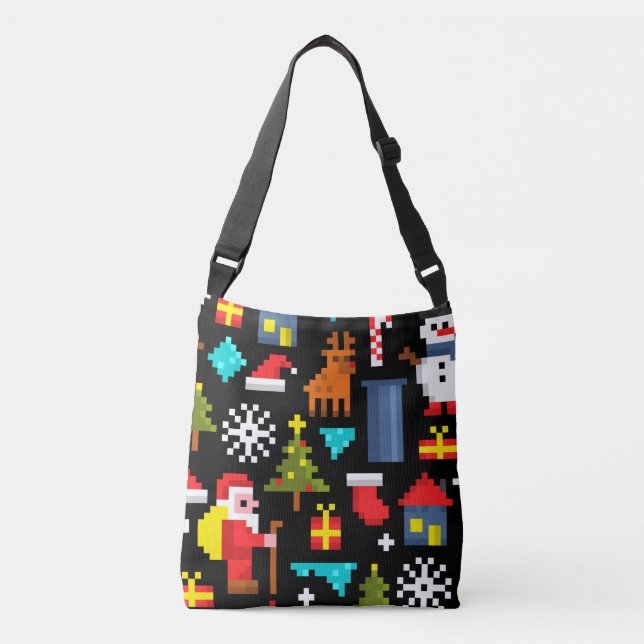 Bolsa Ajustável Pixel Natal (Frente)