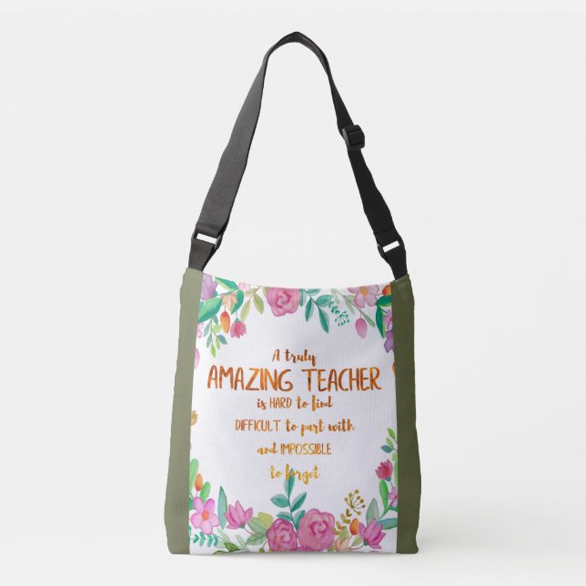 Bolsa Ajustável Placa de Presente de Agradecimento ao Professor In (Frente)
