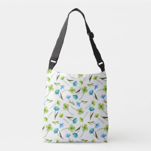 Bolsa Ajustável Plantas De Aquarelas: Padrão Floral Sem Costura.