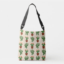Bolsa Ajustável Plantas de Cacto Verdes e Creme