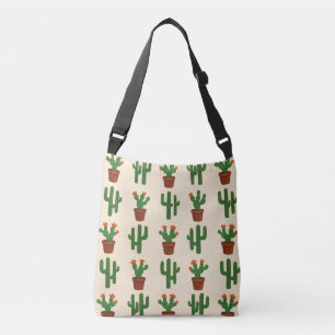 Bolsa Ajustável Plantas de Cacto Verdes e Creme