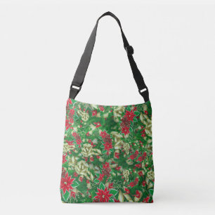 Bolsa Ajustável Poinsettia Fir Deixa Fitas Fitas Natal Floral  