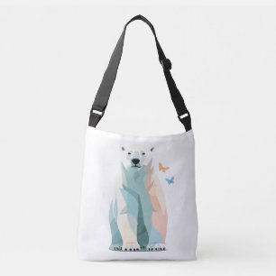 Bolsa Ajustável Polar Bear Vetor Pintura Adorável Arte Animal
