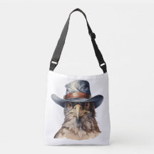 Pombo engraçado vestindo um chapéu de cowboy, aqua