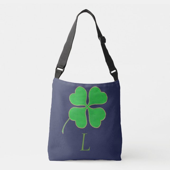 Bolsa Ajustável Pontos Dourados do Shamrock verde, sacos de toques (Frente)