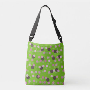 Bolsa Ajustável Pontos verdes, rosa e marrons