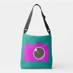 Bolsa Ajustável Pop Art Purple Camera Green