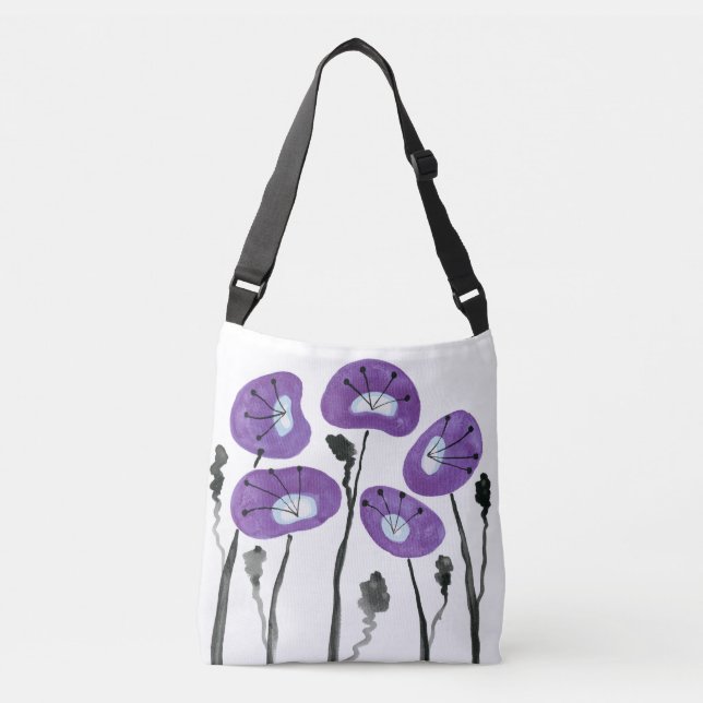 Bolsa Ajustável Poppies Roxos (Frente)