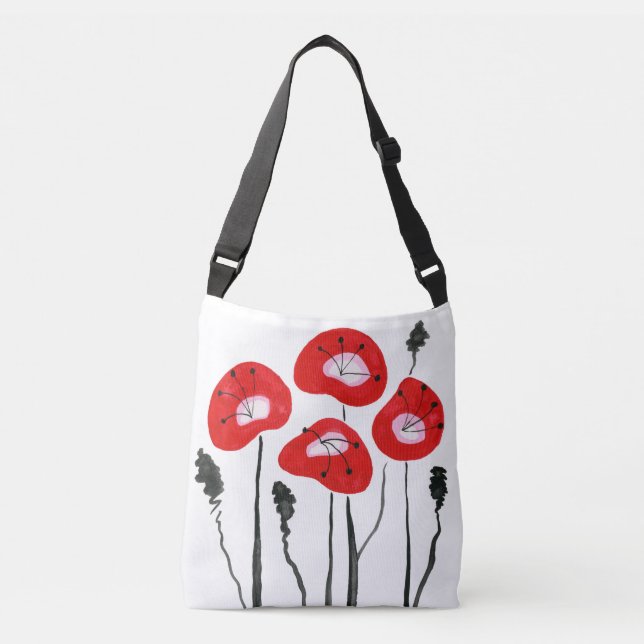 Bolsa Ajustável Poppies Roxos (Frente)