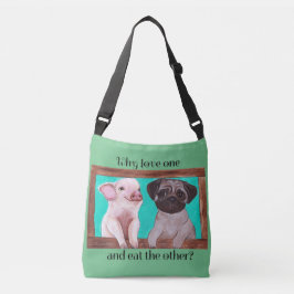 Bolsa Ajustável Por que o amor um e come o outro? Saco do Vegan