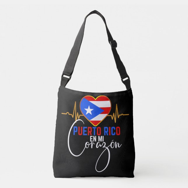 Bolsa Ajustável Porto Rico en mi Corazon Puerto Rican Pride  (Frente)