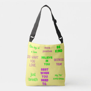 Bolsa Ajustável positive quotes to wear and care