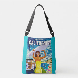 Bolsa Ajustável Poster de viagens Vintage Blue Southern California